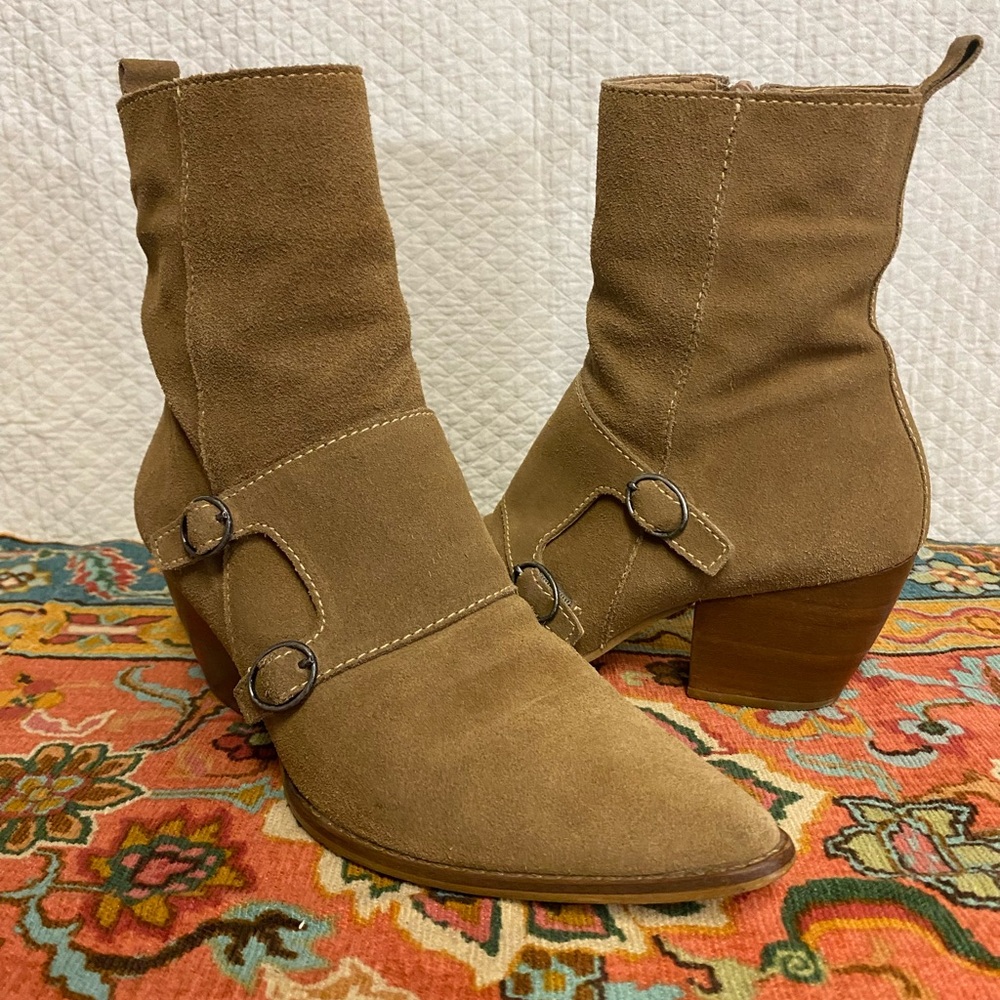 Tan Suede Ankle Boots